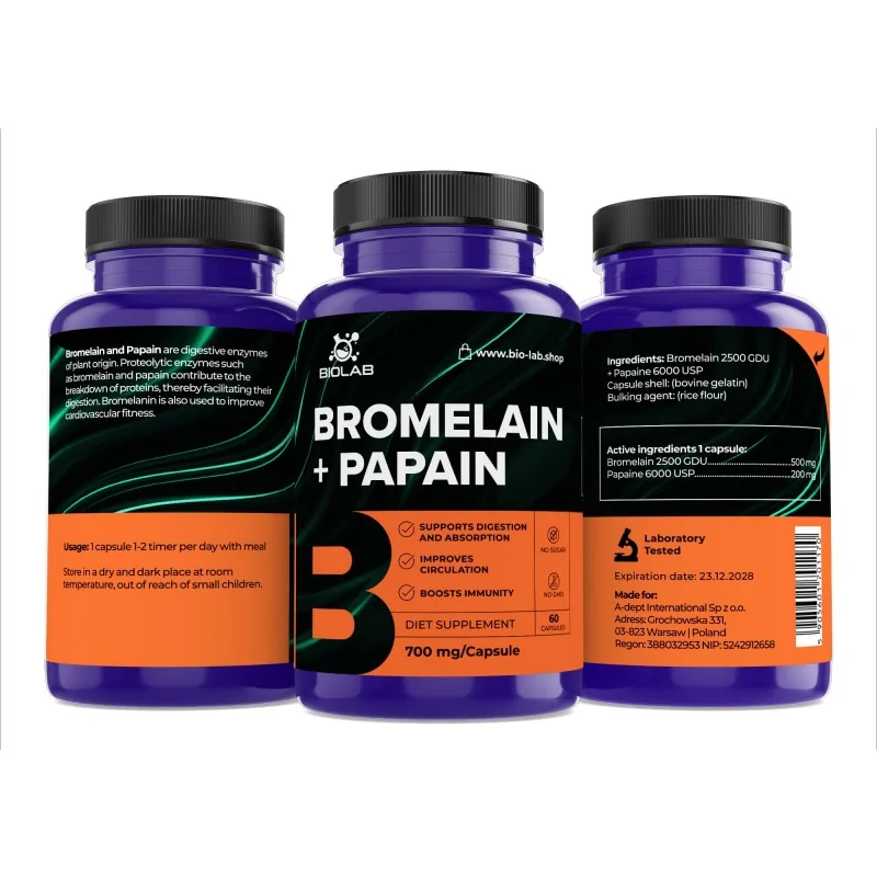 Bromelain + Papain 700mg: Pure Digestive Support