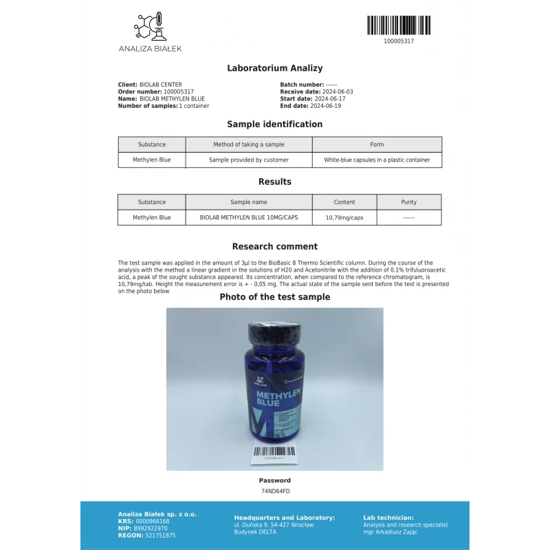 Buy Methylene Blue 10mg 60 Caps - Lab Tested - Image 3