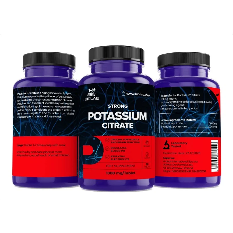 Potassium Citrate 1000mg: Lab-Tested Tablets